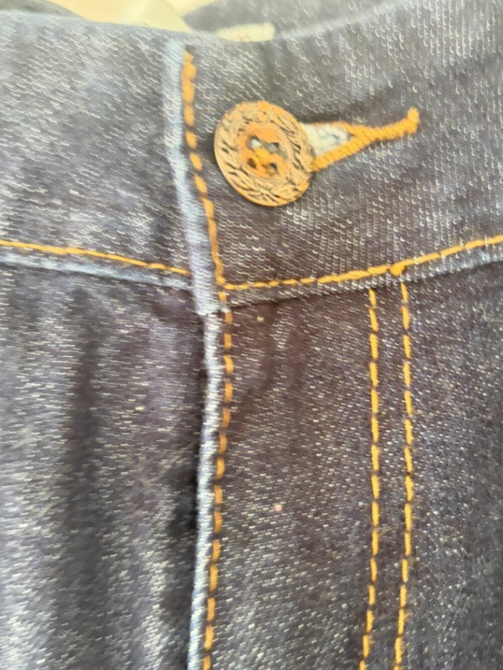Levi's 542 Flare Jeans 18W Medium Dark Wash Stretch Denim Flap Pocket Y2K - Picture 8 of 10